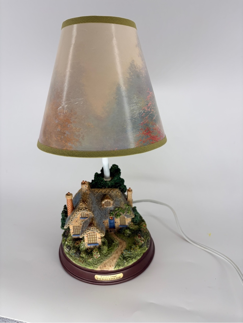 Thomas Kinkade Everett’s Cottage Accent Table Lamp - with Shade